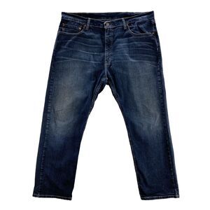 Levi's Jeans Men's 40x30 Blue 505 Regular Fit Straight Leg American Grunge Denim